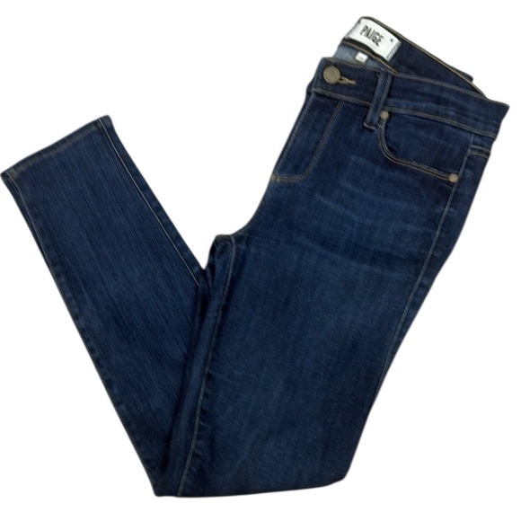 PAIGE Blue Skinny Jeans Verdugo Ankle Ashbury Lyocell Blend Sleek Fit Size 29 - Picture 1 of 13